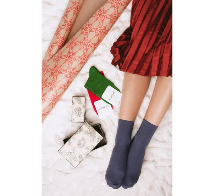 Hladké dámské ponožky 037