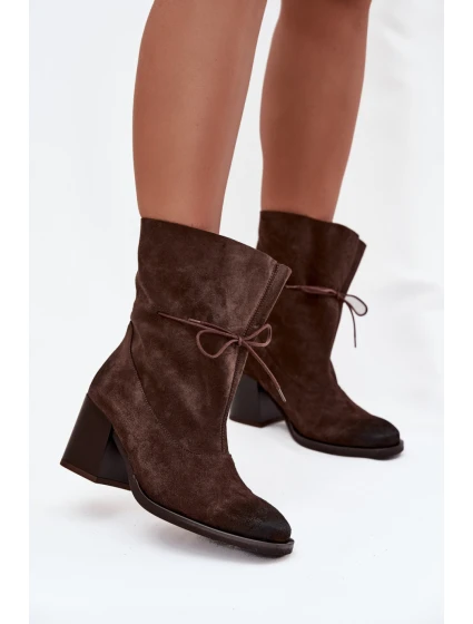 Boty na podpatku model 220704 Step in style Boty na podpatku model 220704 Step in style