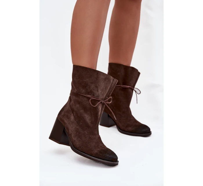 Boty na podpatku model 220704 Step in style Boty na podpatku model 220704 Step in style