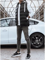 Pánská vesta s kapucí černá Dstreet TX3936z Pánská vesta s kapucí černá Dstreet TX3936z