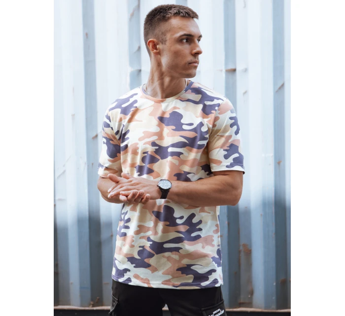 FashionStreet béžové moro pánské tričko RX5589 FashionStreet béžové moro pánské tričko RX5589