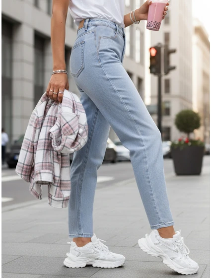 Dámské džíny mom fit světle modré FashionStreet UY2859
