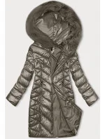 Prošívaná dámská zimní bunda v barvě model 21246963 - J.STYLE Prošívaná dámská zimní bunda v barvě model 21246963 - J.STYLE