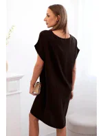 Šaty s kapsami hnědý Šaty s kapsami hnědý