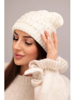 Dámská čepice Amira K359 ecru