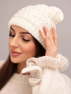 Dámská čepice Amira model 21878019 ecru - K-Fashion