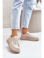 Zateplené dámské sneakersy Big Star MM274618 béžové