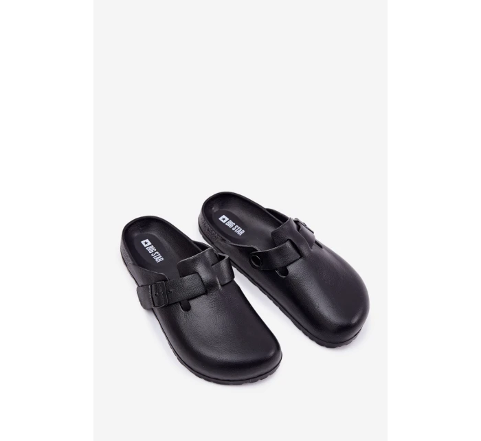 Pěnové Pantofle Pánské S Přezkou Big Star model 21695369 Černé - Big Star Shoes Pěnové Pantofle Pánské S Přezkou Big Star model 21695369 Černé - Big Star Shoes