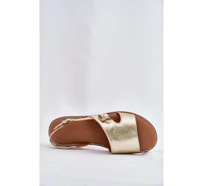 Dámské Ploché Sandály S Dekorativním Detalem Vinceza 17378 Zlaté