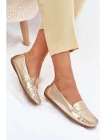 Dámské Eko Kožené Mokasíny Zlaté model 21701539 - Boto Dámské Eko Kožené Mokasíny Zlaté model 21701539 - Boto