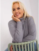 Sweter PM SW PM model 18949032 szary - FPrice Sweter PM SW PM model 18949032 szary - FPrice