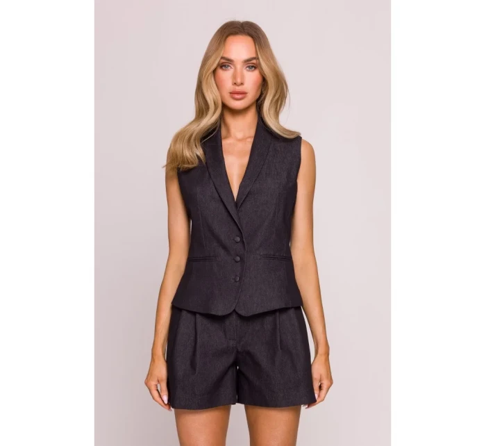 model 21136127 Džínové šortky grafitové - Moe