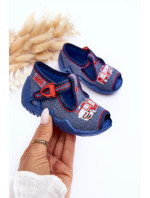 Dětské sandály, pantofle Befado, Hasičské auto Modré