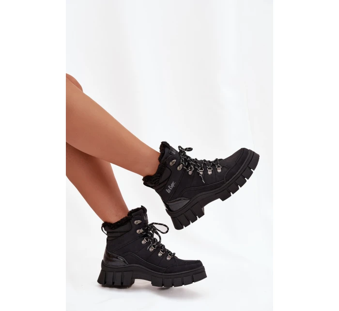 Dámské zateplené trapery Lee Cooper – černé Dámské zateplené trapery Lee Cooper – černé