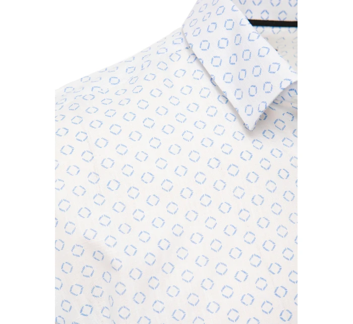 Pánská bílá košile FashionStreet DX2438 Pánská bílá košile FashionStreet DX2438