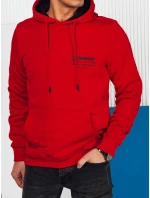 Pánská mikina s kapucí červená Dstreet model 21976024 - FashionStreet