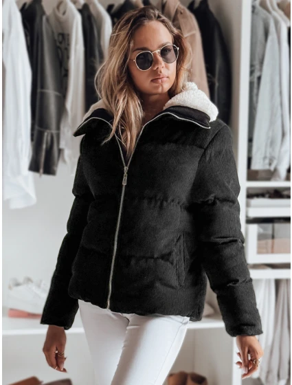 Dámská zimní manšestrová bunda černá Dstreet model 21978694 - FashionStreet