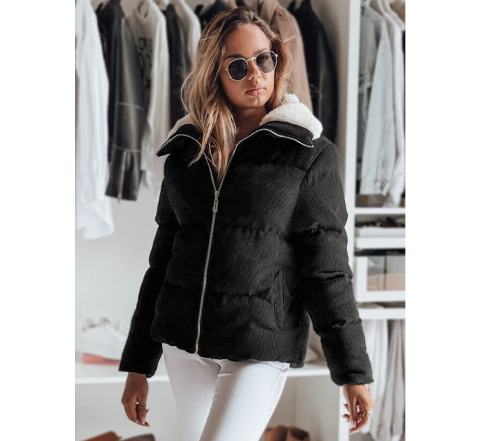 Dámská zimní manšestrová bunda černá Dstreet model 21978694 - FashionStreet