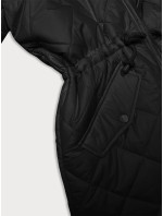 Černá oboustranná dámská bunda prošívaná-kožíšek (H-897-01)