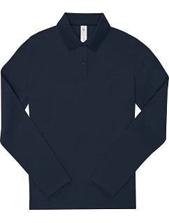 B&C My Polo 180 LSL /women Dámské piqué polo s dlouhým rukávem 01.W462 navy