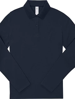 B&C My Polo 180 LSL /women Dámské piqué polo s dlouhým rukávem 01.W462 navy