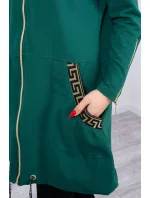 Halenka s ozdobnou stuhou tmavě zelená Halenka s ozdobnou stuhou tmavě zelená