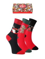 Unisex vánoční ponožky na – sada 3 a Mikuláš model 21772718 - K-Fashion Unisex vánoční ponožky na – sada 3 a Mikuláš model 21772718 - K-Fashion