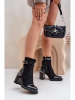 Dámské Boty Zateplené Na Podpatku Černé D&A model 21674433 - S.Barski