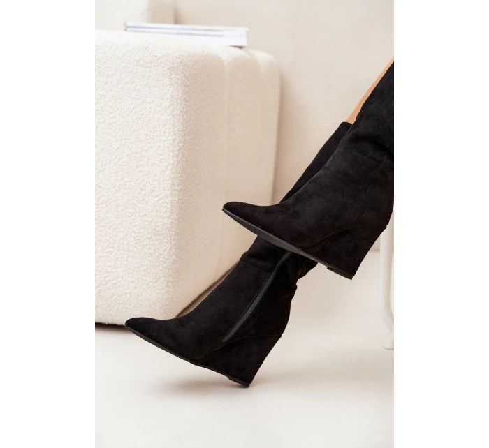 Zateplené Dámské Na Platformě Černé model 21705085 - Boto Zateplené Dámské Na Platformě Černé model 21705085 - Boto