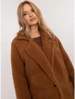 Kabát DHJ EN model 20692119 světle hnědý - FPrice Kabát DHJ EN model 20692119 světle hnědý - FPrice