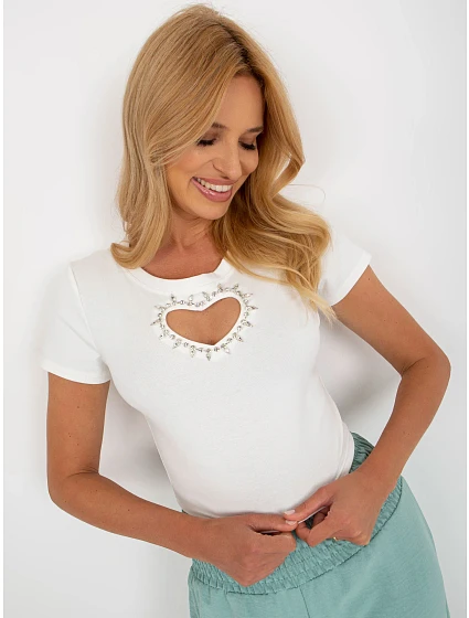 Bluzka NM BZ model 18532087 ecru - FPrice Bluzka NM BZ model 18532087 ecru - FPrice