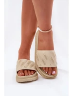 Dámské pantofle na platformě Big Star – béžové Dámské pantofle na platformě Big Star – béžové
