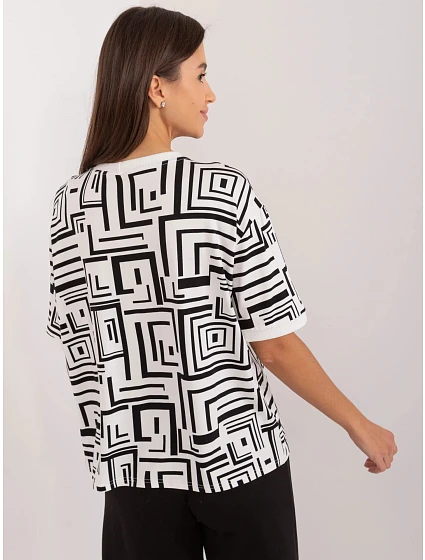 Dámská halenka LK BZ model 21822093 Ecru s černou - FPrice