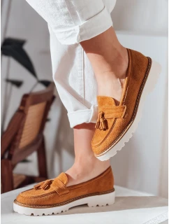 Dámské ažurové mokasíny VANESSO camel FashionStreet ZY0714