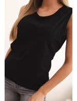 Dámská bavlněná blůza střihu černá model 21227170 - K-Fashion