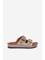 Pohodlné Dámské Žabky S Zlaté model 21664587 - Inblu Pohodlné Dámské Žabky S Zlaté model 21664587 - Inblu