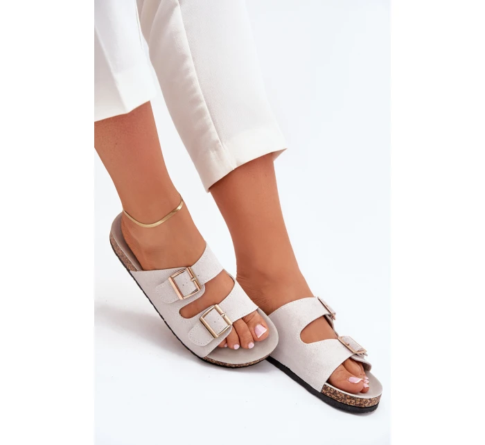 Dámské sandály se zlatými a šedé model 21703238 - Boto