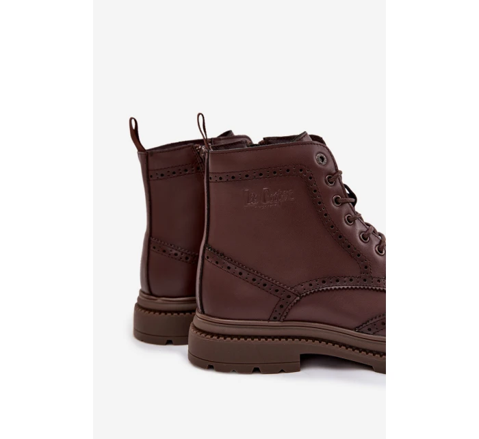 Kožené pánské boty  25 33 hnědé Męskie model 21772306 - Lee Cooper