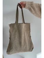 Dámská semišová kabelka shopper Miraya – světle béžová