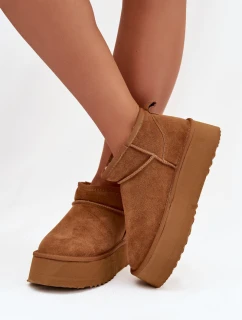 Dámské sněhule z přírodního semiše Mairene – camel