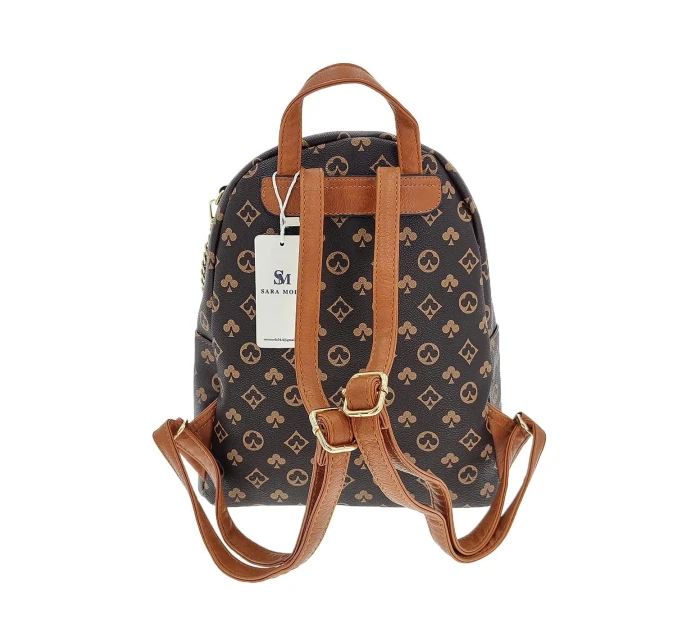 Módní dámský batoh hnědý 8V4SH - SARA MODA