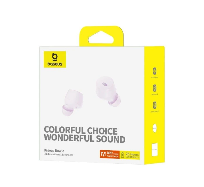 Bezdrátová sluchátka Baseus Bowie E18 (fialová)