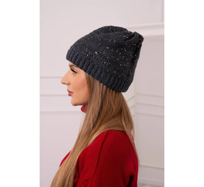 Dámská čepice Amira K359 graphite+black Dámská čepice Amira K359 graphite+black