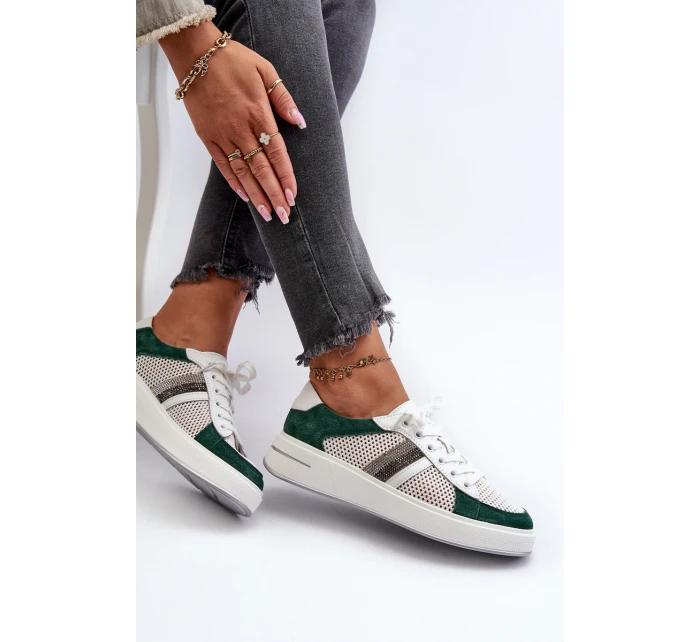 Dámské kožené tenisky D&A model 21659724 - S.Barski