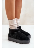 Dámské semišové sněhule na platformě černé model 21670434 - Boto Dámské semišové sněhule na platformě černé model 21670434 - Boto