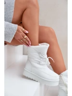 Sněhule na platformě se zipem Big Star model 21678307 Bílé - Big Star Shoes