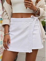 Dámská džínová sukně-šortky bílá FashionStreet SY0500