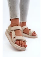 Dámské sandály na platformě Big Star NN274A535 béžové Dámské sandály na platformě Big Star NN274A535 béžové