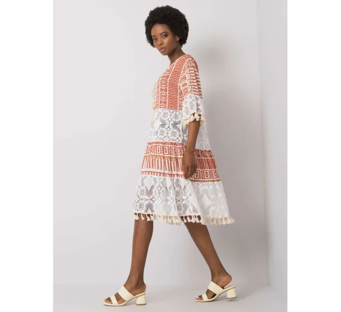 Šaty DHJ SK 13567.41P tmavě oranžová