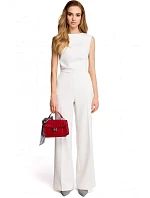 S115 Overal se širokými nohavicemi - ecru